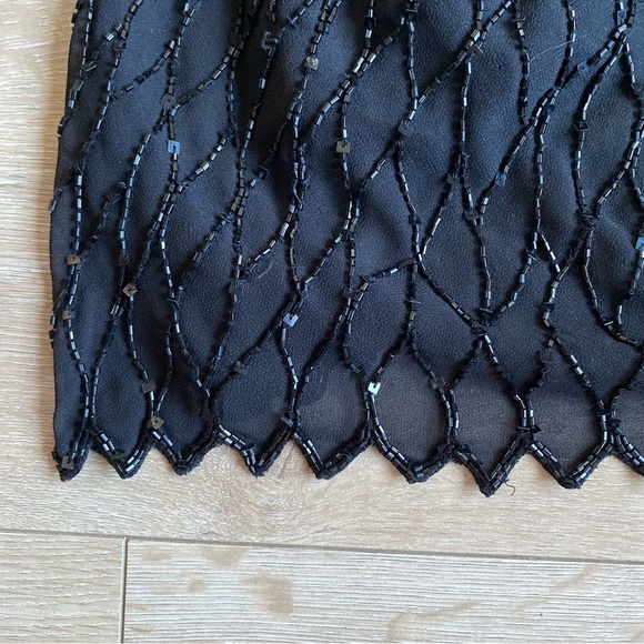 Vintage JMD New York Beaded shirt top intricately beaded off the shoulder shirt - Picture 4 of 9